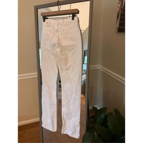 Zara Split Straight Mid‎ Rise Full Length Size 00 NWT - Picture 4 of 5